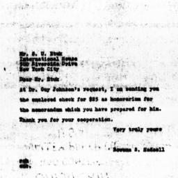 Letter from Rowena S. Hadse...