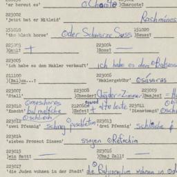 Western questionnaire, answ...