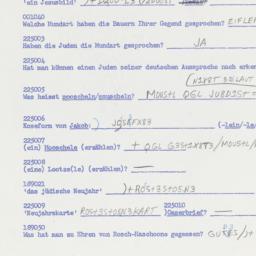 Western questionnaire, answ...