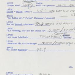 Western questionnaire, answ...