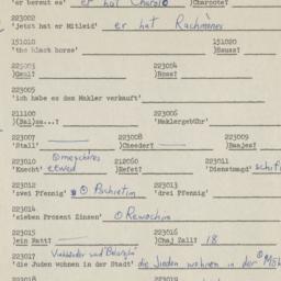 Western questionnaire, answ...