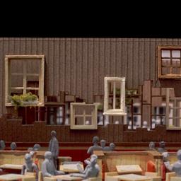 Model, dining area.