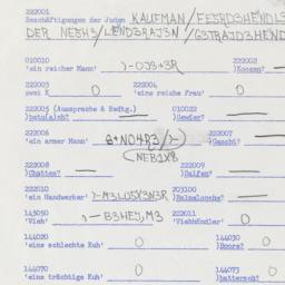 Western questionnaire, answ...