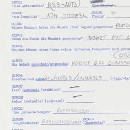 Western questionnaire, answ...