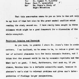 Memorandum from Paul F. Laz...