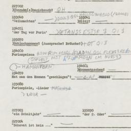Western questionnaire, answ...