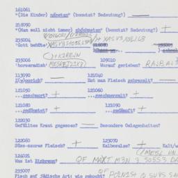 Western questionnaire, answ...