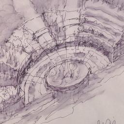 Aerial view, sketch.
