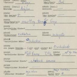 Western questionnaire, answ...