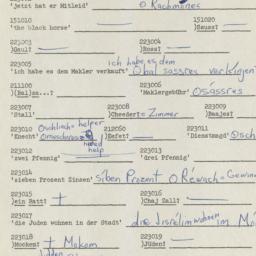 Western questionnaire, answ...