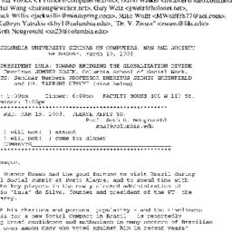 Announcements, 2003-03-19. ...
