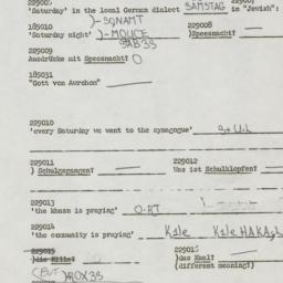 Western questionnaire, answ...