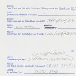 Western questionnaire, answ...