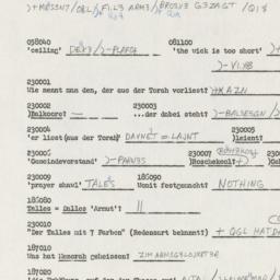 Western questionnaire, answ...