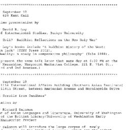 Announcements, 2002-09-12. ...