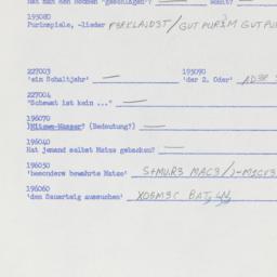 Western questionnaire, answ...
