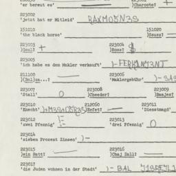 Western questionnaire, answ...