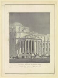The Central portico of the Institute Museum. From the original design of Messrs. McKim, Mead and White, a copy of which is hanging on the wall of the central staircase of the Museum, main floor
