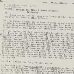 Letter from G. Tharchin to ...