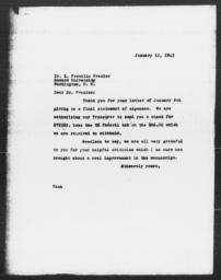 Letter from Florence Anderson to E. Franklin Frazier, January 12, 1943
