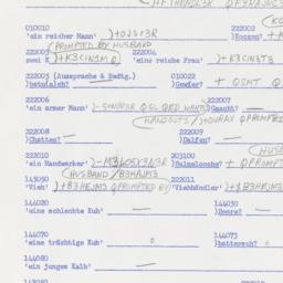 Western questionnaire, answ...
