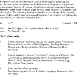 Schedules, South Asia, semi...