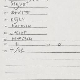 Eastern questionnaire, answ...