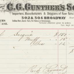 C. G. Gunther&#39;s Sons, B...