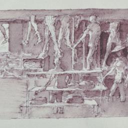 Perspective drawing of show...