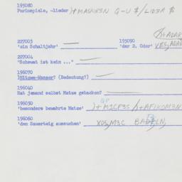 Western questionnaire, answ...