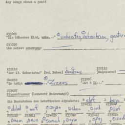 Western questionnaire, answ...