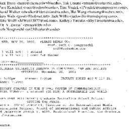 Announcements, 2002-11-20. ...