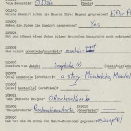 Western questionnaire, answ...