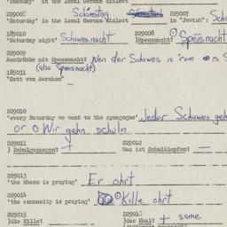 Western questionnaire, answ...