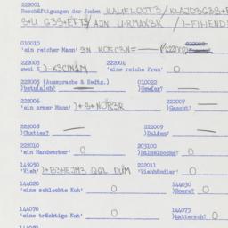 Western questionnaire, answ...