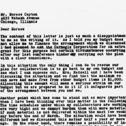 Letter from Gunnar Myrdal t...
