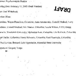Minutes, 2002-02-11. Psycho...