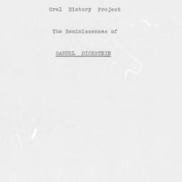 Reminiscences of Samuel Dic...