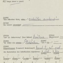 Western questionnaire, answ...