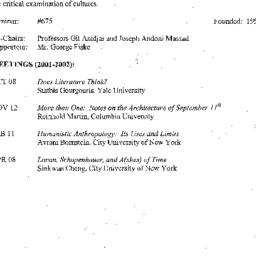 Schedules, Comparative Stud...