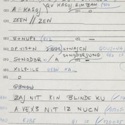 Eastern questionnaire, answ...