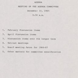 Agenda Committee