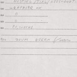Eastern questionnaire, answ...