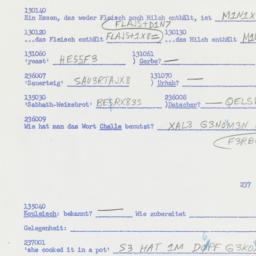 Western questionnaire, answ...
