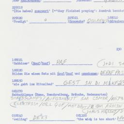 Western questionnaire, answ...