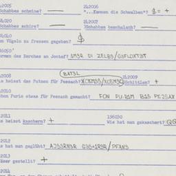 Western questionnaire, answ...