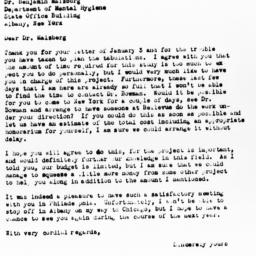 Letter from Dorothy Swaine ...