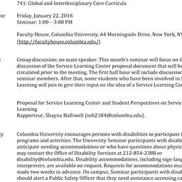 Announcements, 2016-01-22. ...