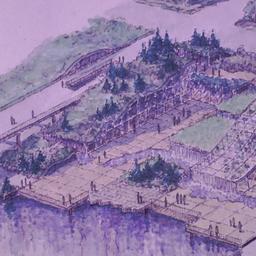 Aerial perspective drawing.
