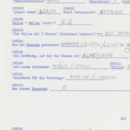 Western questionnaire, answ...